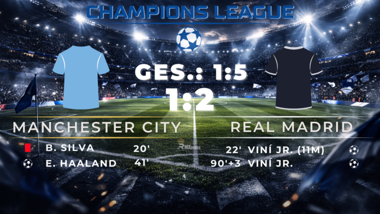 Real Madrid schlägt City erneut: Vinícius entscheidet die Schlacht im Etihad