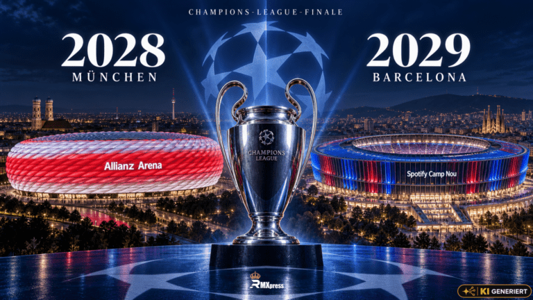 Champions League Finals 2028 und 2029 vergeben: München und Barcelona erhalten den Zuschlag