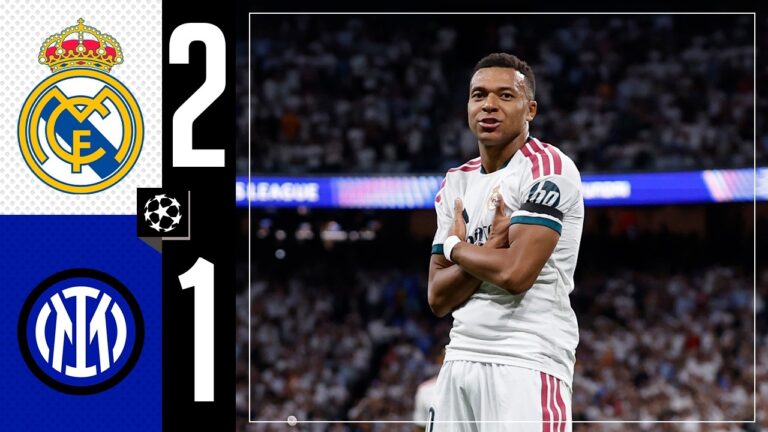 Highlights CL Ligaphase 1. Spieltag – Real Madrid 2:1 Inter Mailand