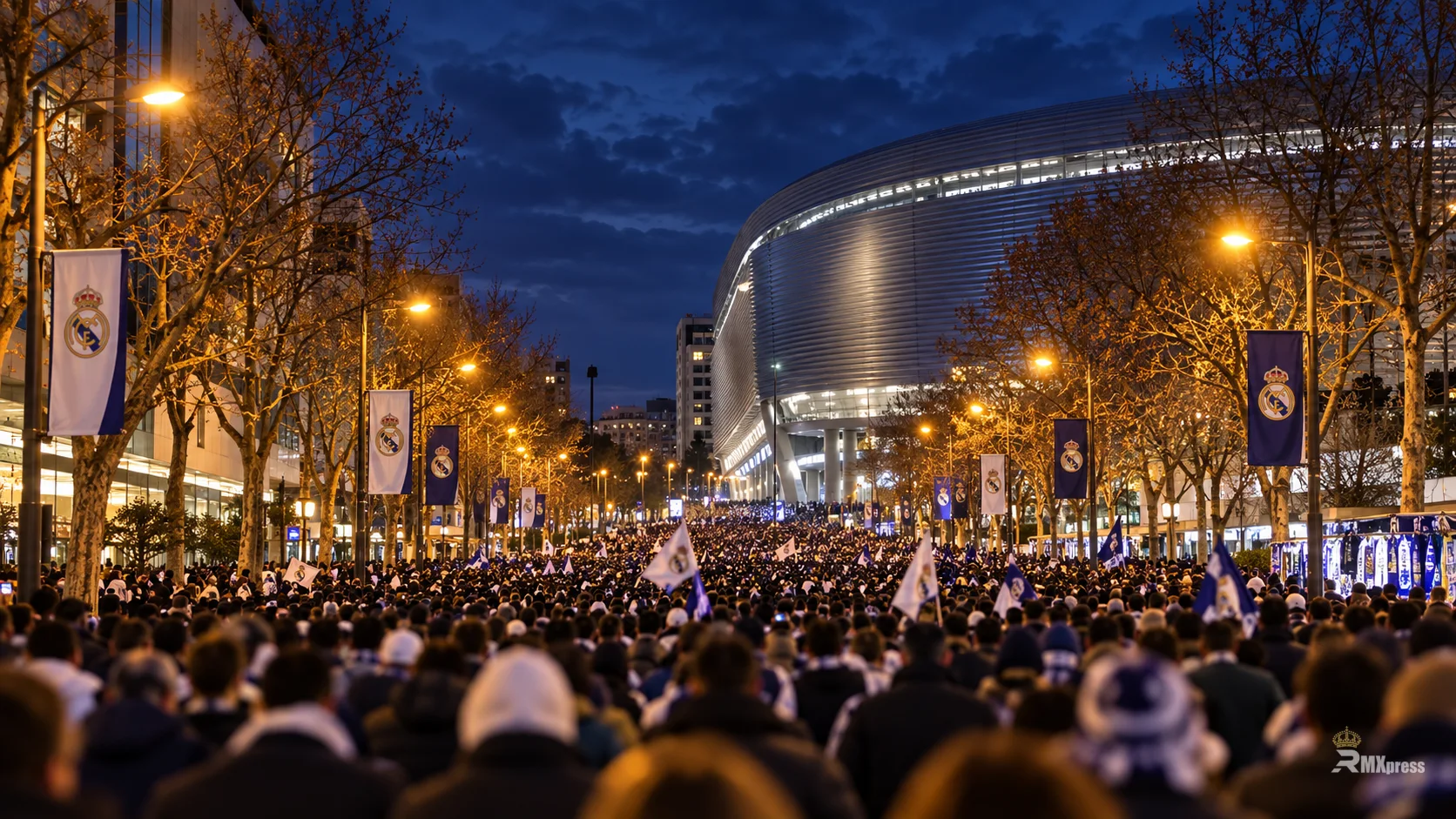 Fans vor einem Spiel am Santiago Bernabéu